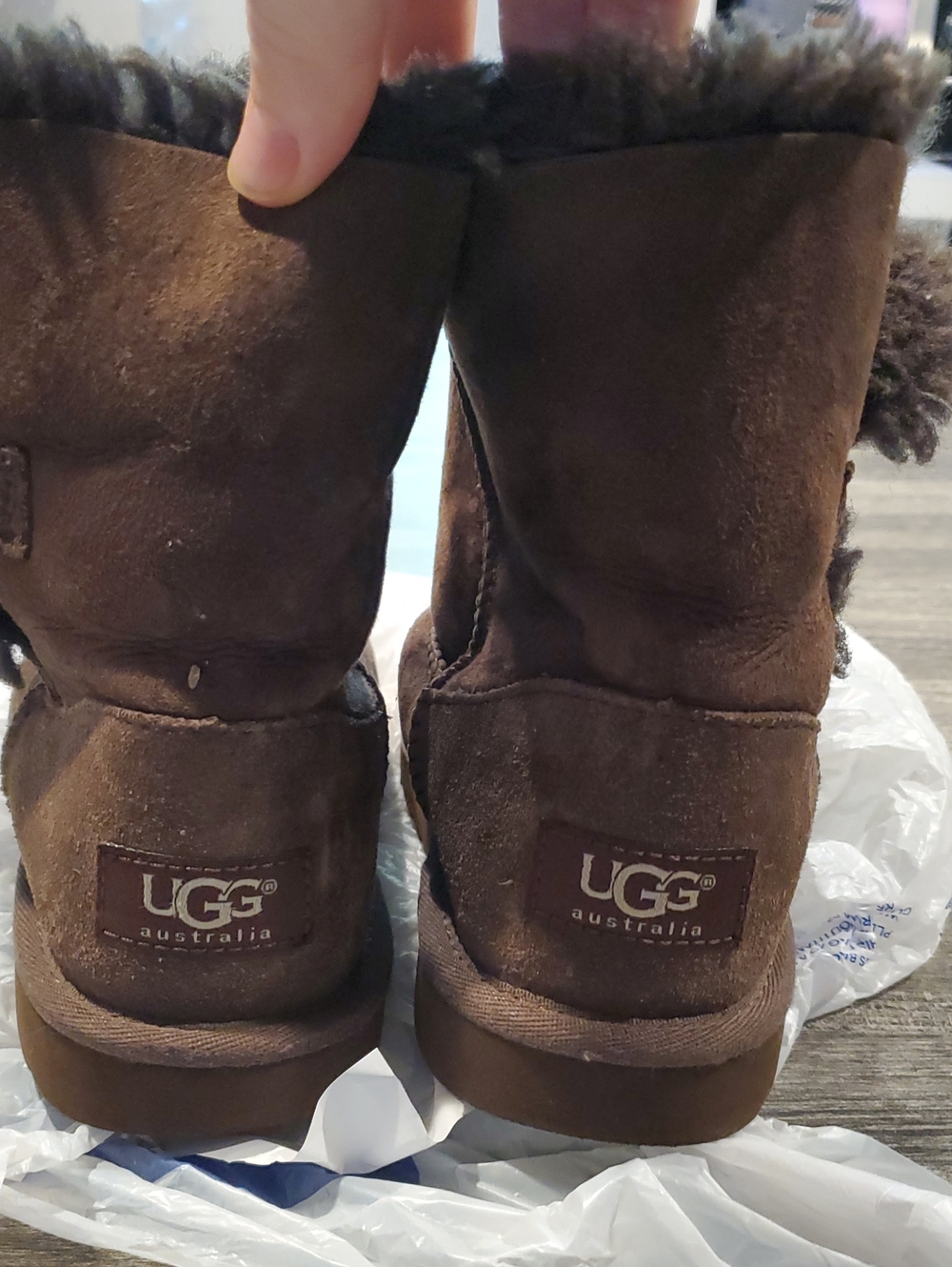 UGG Kids Chestnut Suede Shearling Boots